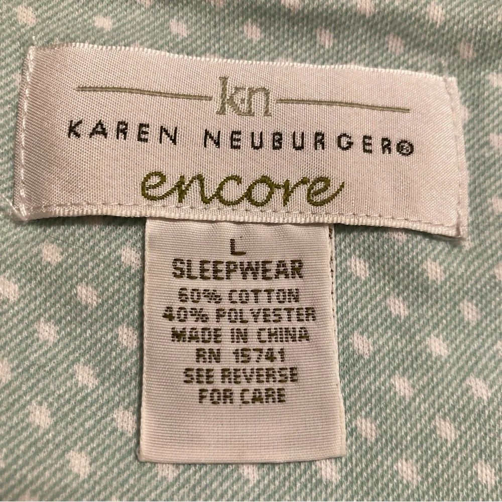 NWOT Vintage Karen Neuburger Pajama Top and Capri Set Size L